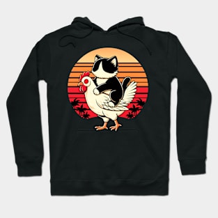 Love Tuxedo Cat On A Chicken Hoodie